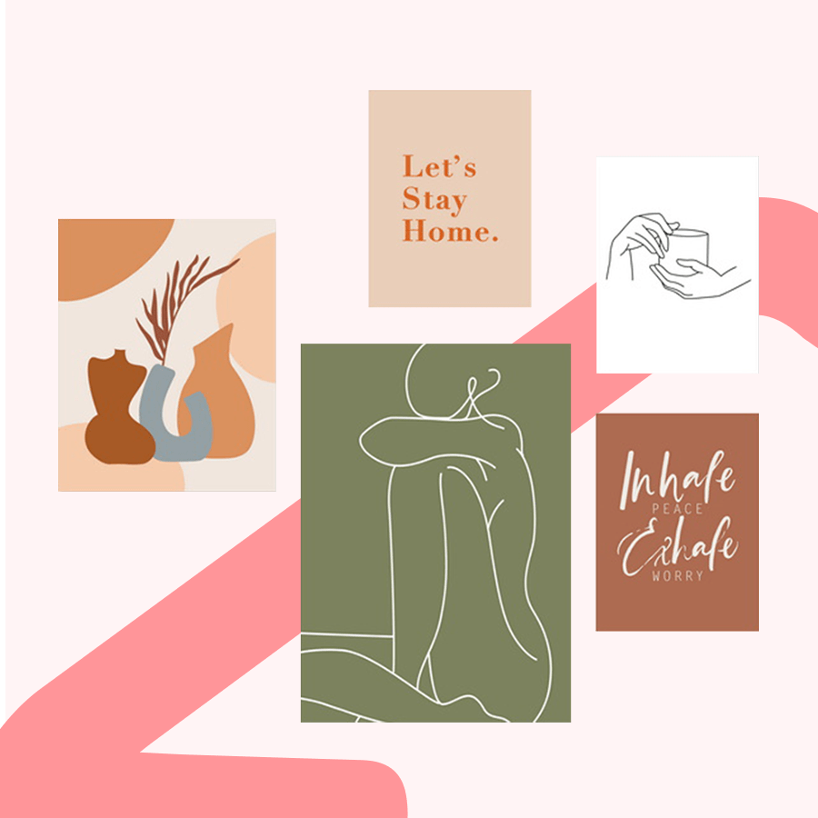 Caja Set of 5 Canvas Wall Art
