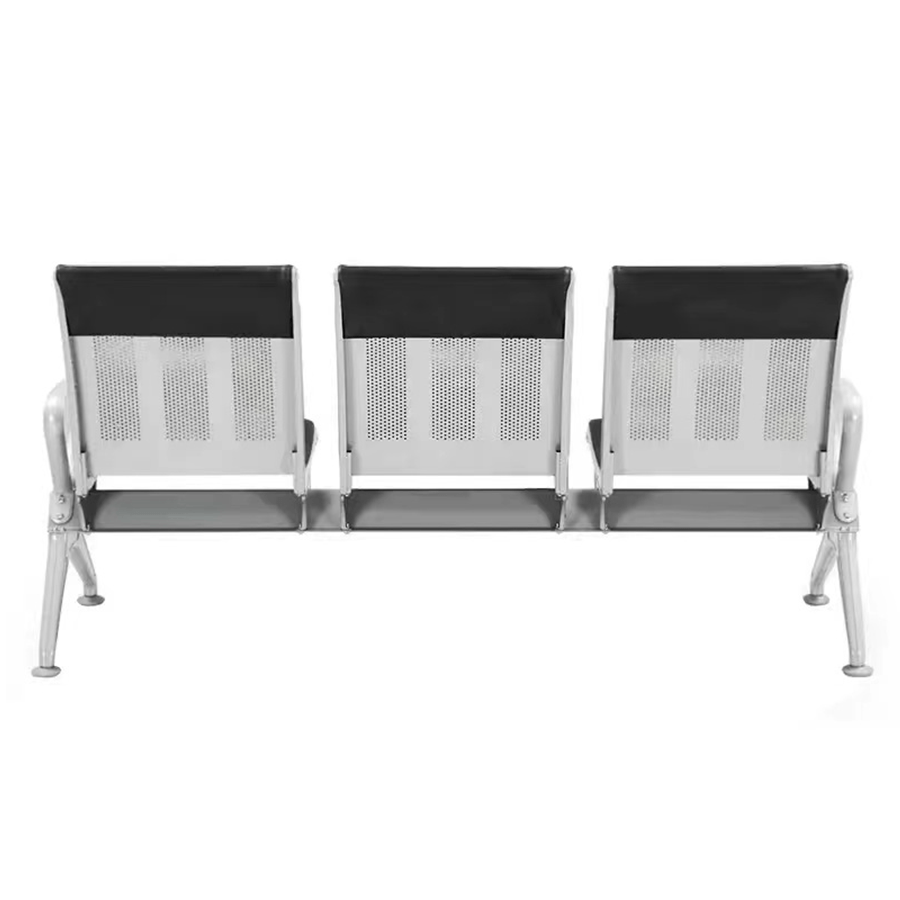 Calix 3 Seater Public Chair with Cushion Calix 3 Seater Public Chair with Cushion Black Mandaue Foam