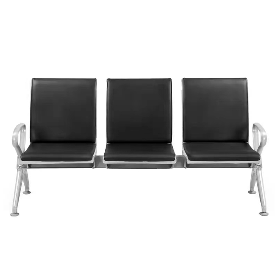 Calix 3 Seater Public Chair with Cushion Calix 3 Seater Public Chair with Cushion Black Mandaue Foam