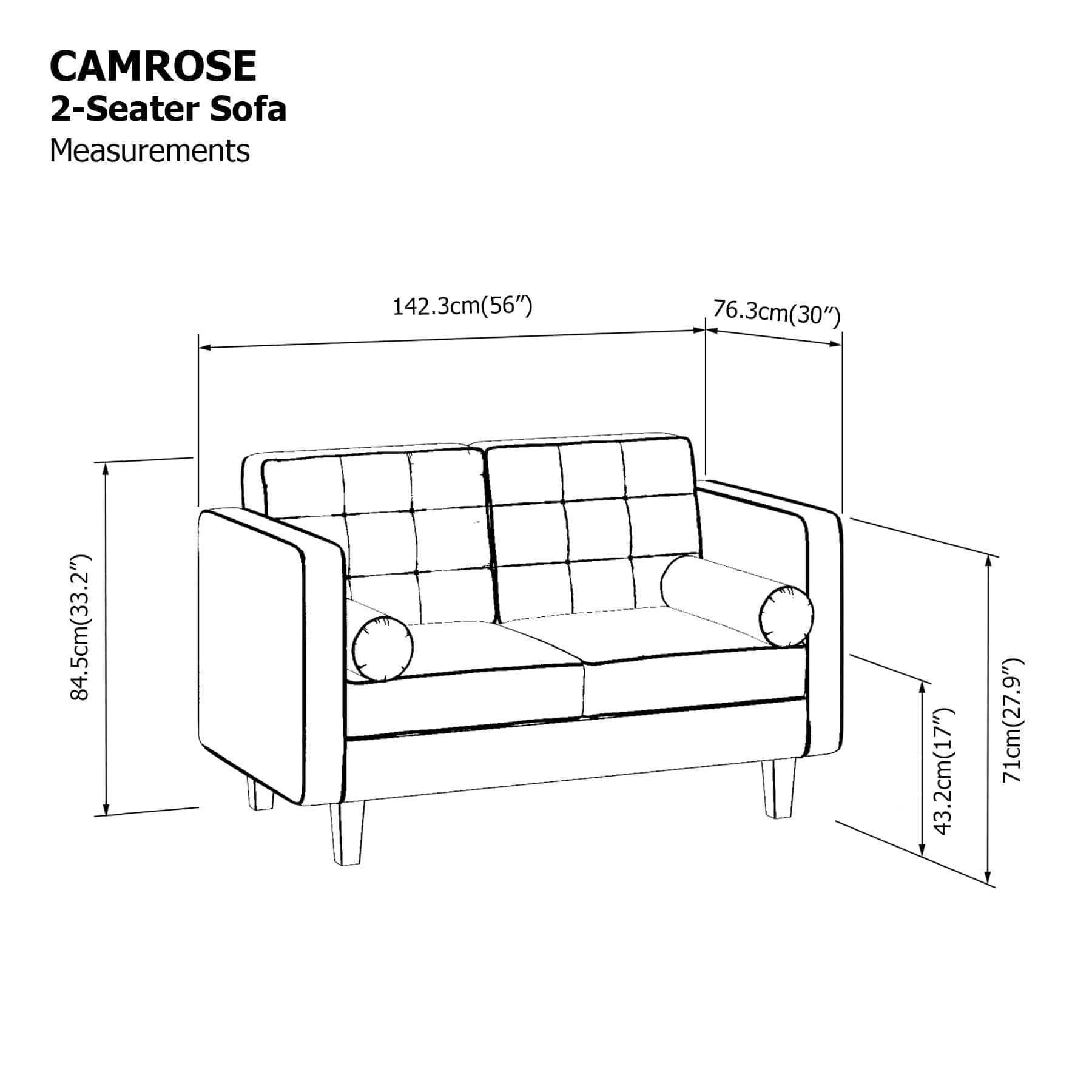 Camrose 2 Seater Sofa