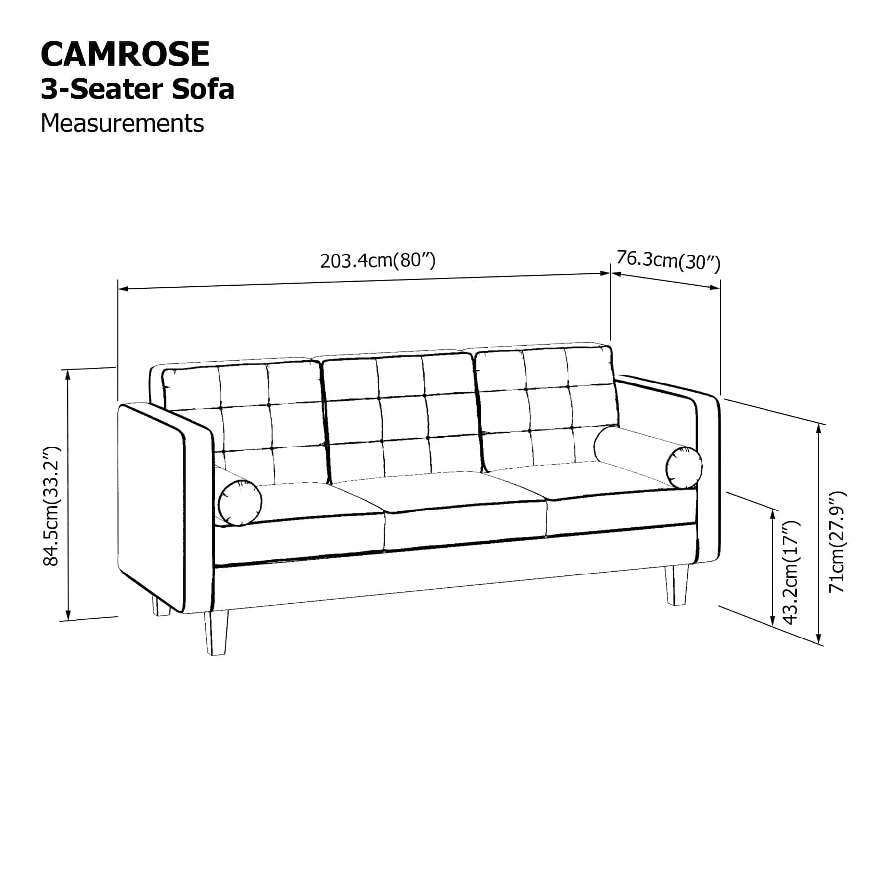 Camrose 3 Seater Sofa