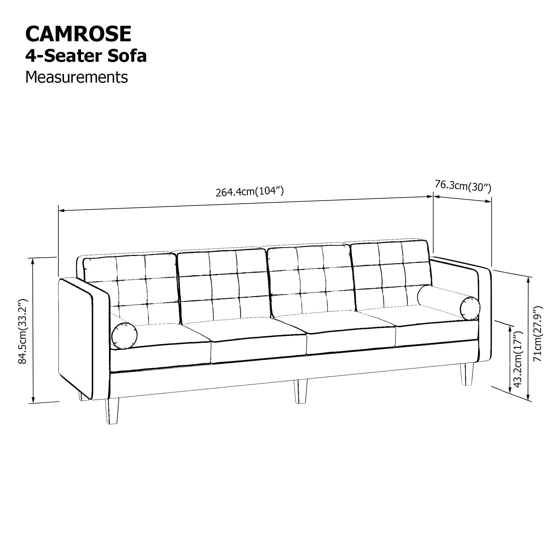 Camrose 4 Seater Sofa