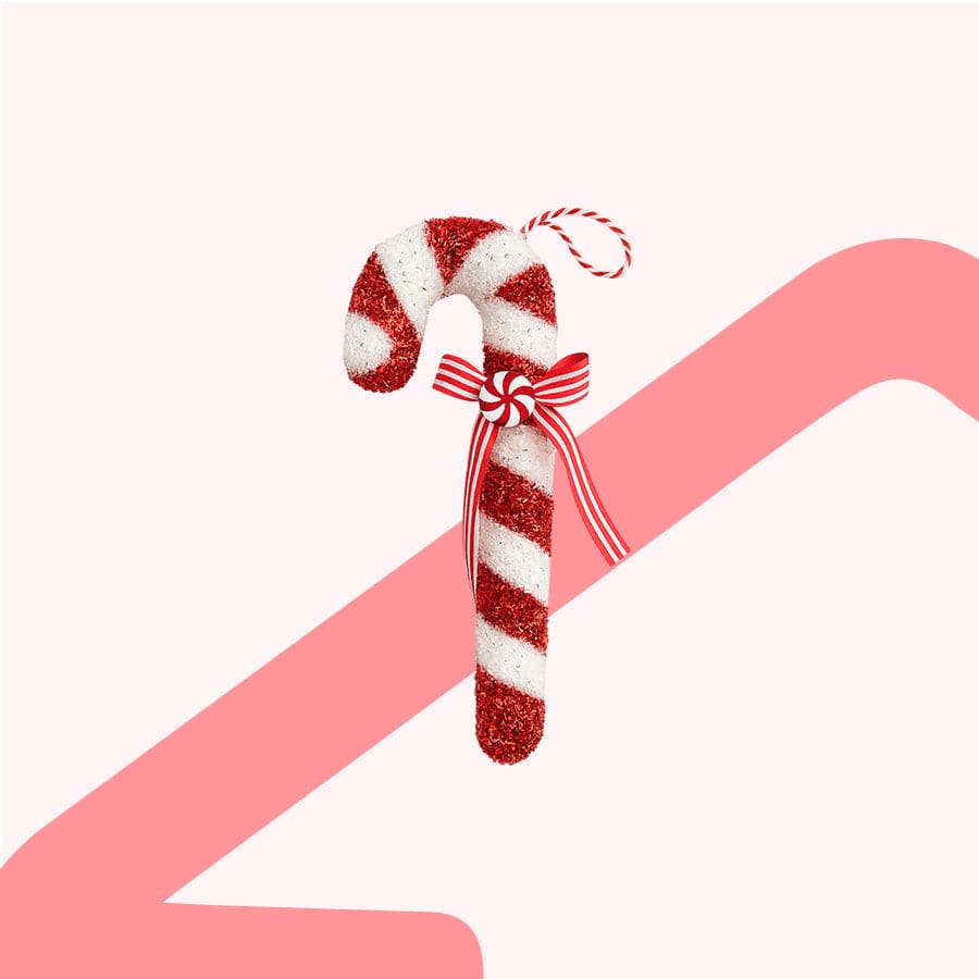Candy Cane Hanging Ornament 25cm