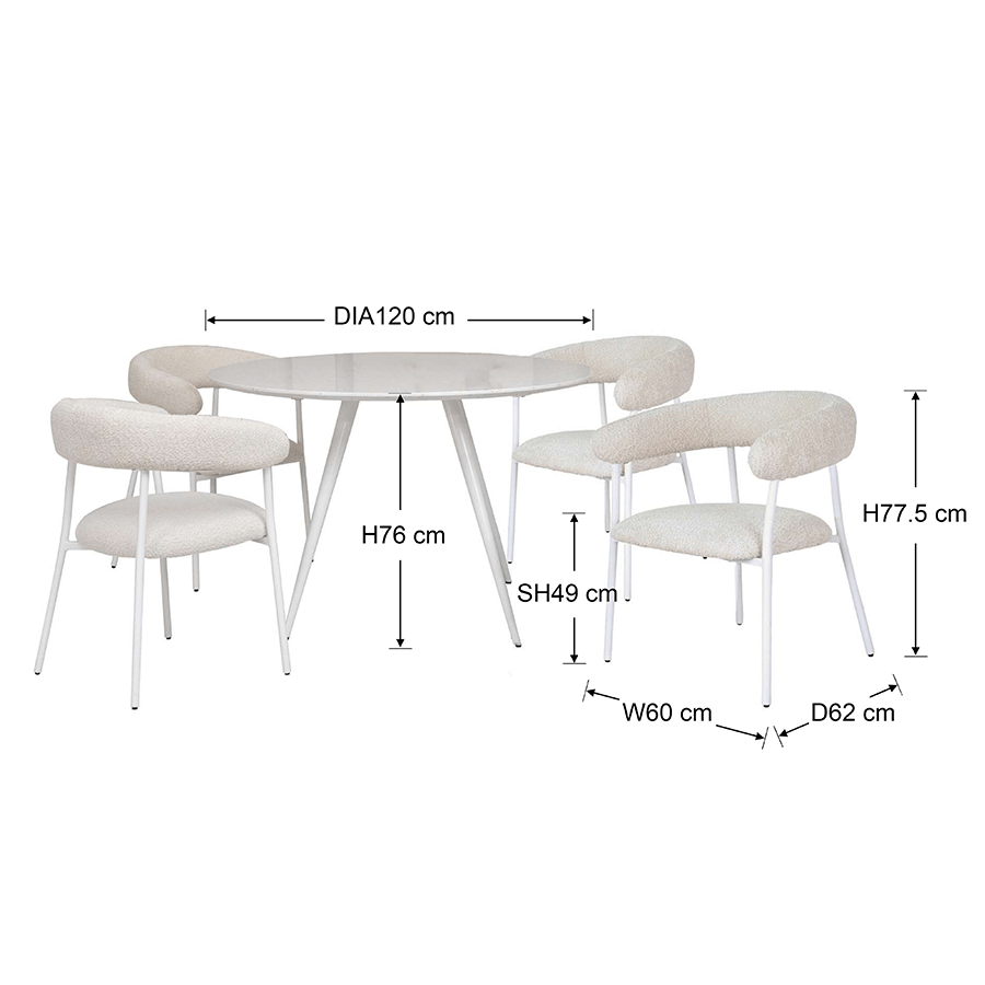 Carson 4 Seater Dining Set Carson 4 Seater Dining Set Mandaue Foam