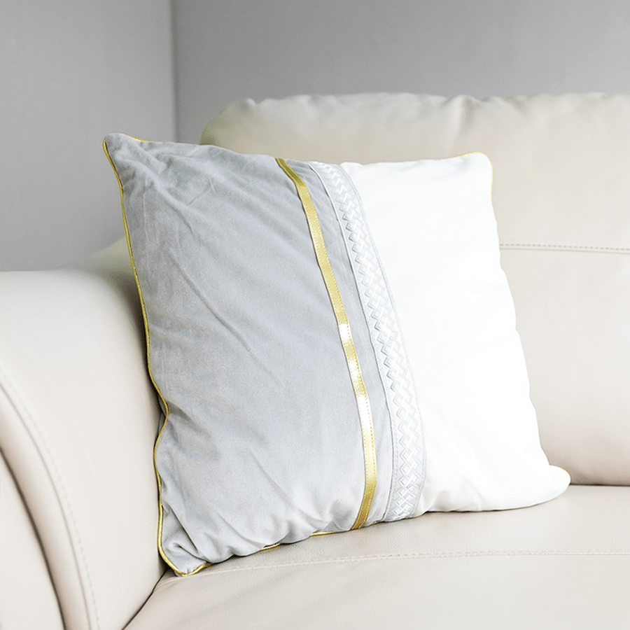 Celeste Slate Stripe Throw Pillowcase