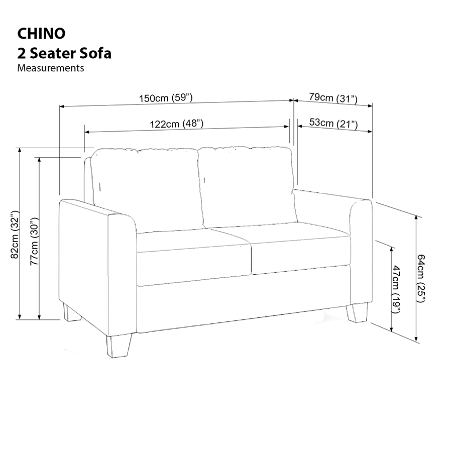 Chino 2 Seater Sofa