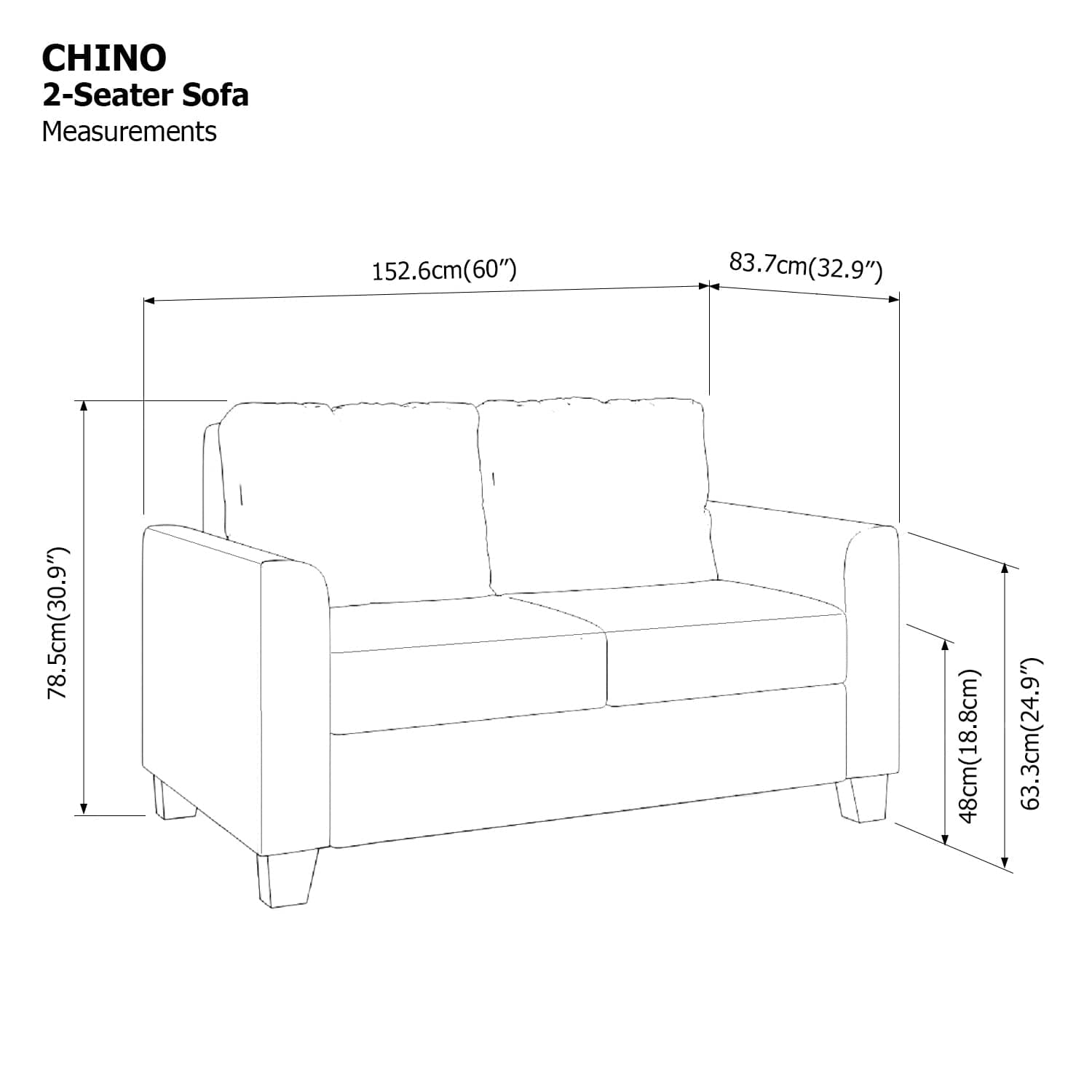 Chino 2 Seater Sofa