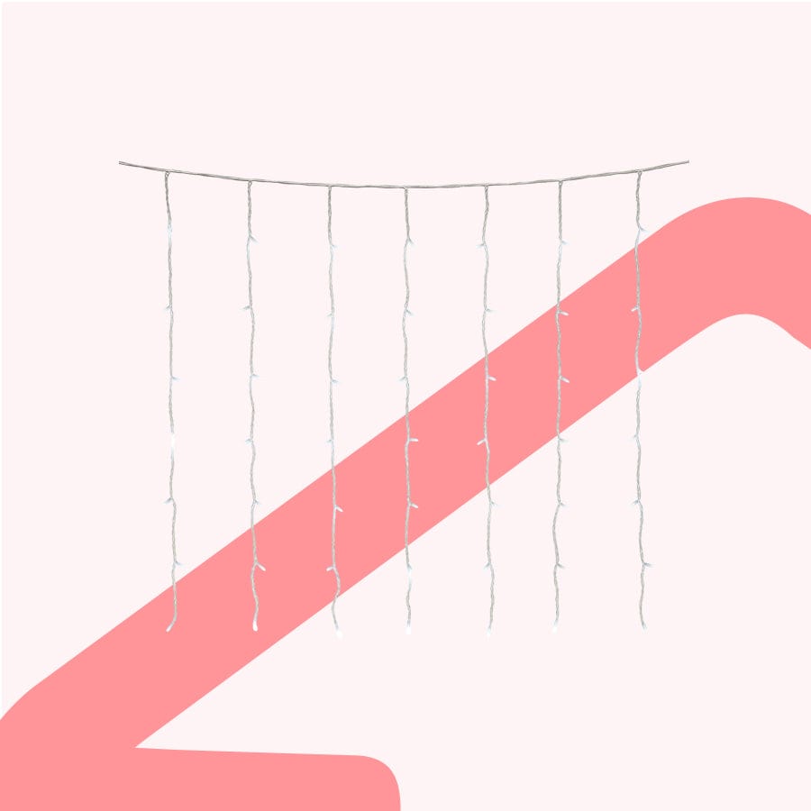 Christmas Curtain Lights 200LED Coolwhite with Flash