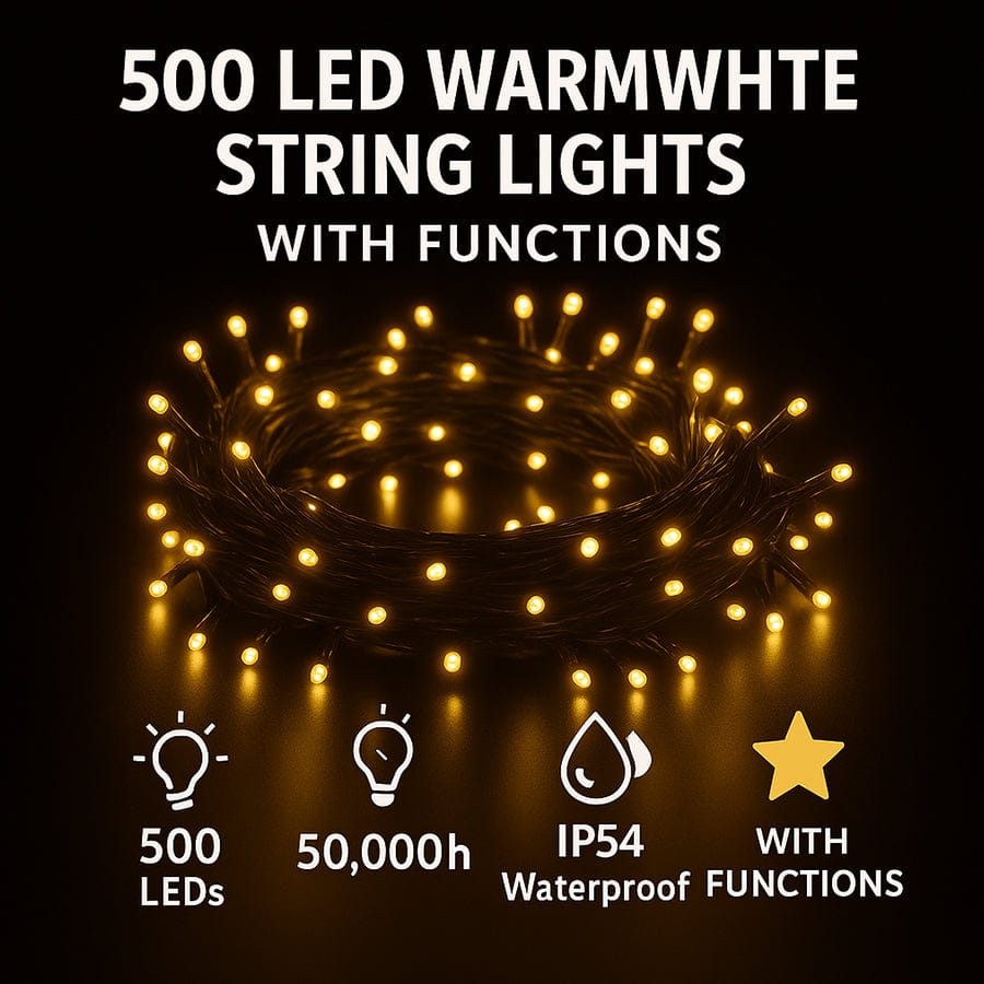 Christmas Lights 500led Warmwhite With Functions