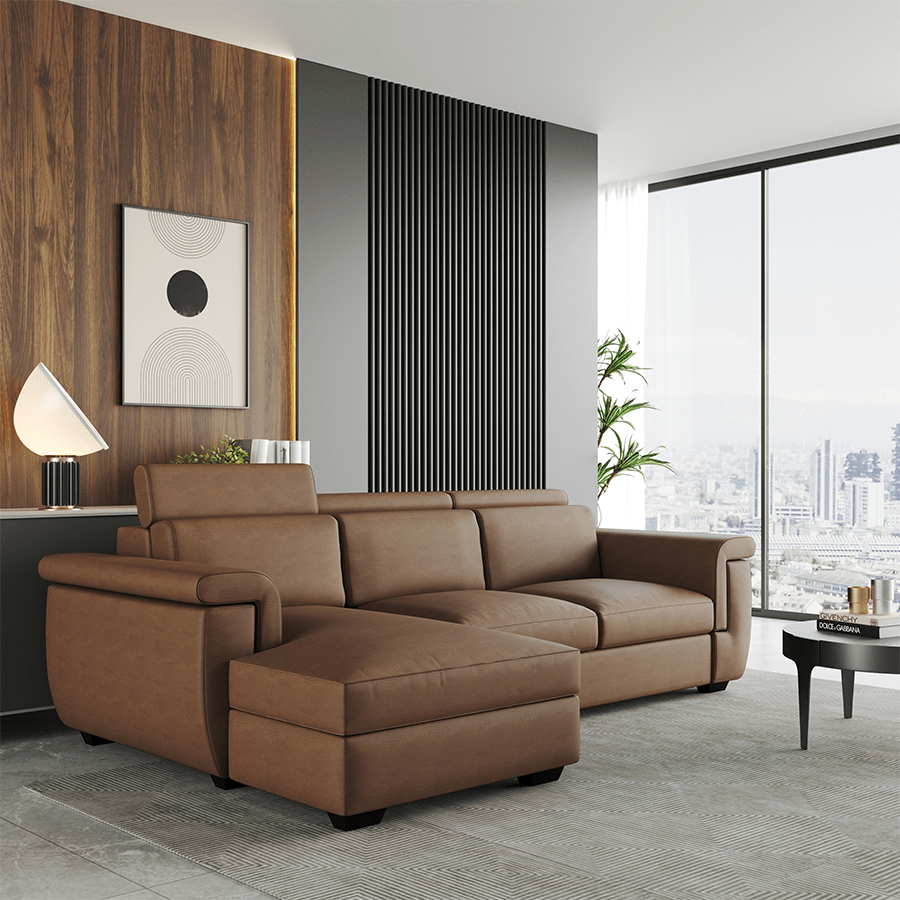 Clark L-shape 3 Seat with Chaise Left Sofa