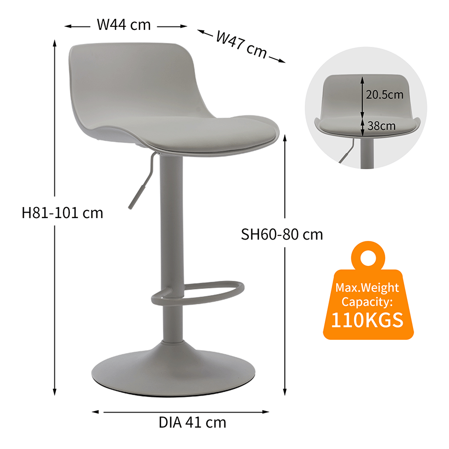 Clio Bar Chair with Cushion Clio Bar Chair with Cushion Mandaue Foam