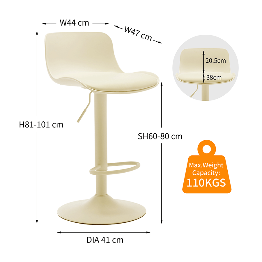 Clio Bar Chair with Cushion Clio Bar Chair with Cushion Mandaue Foam