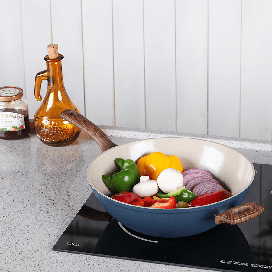 Cole Ceramic Non-stick Wok with Lid Cole Ceramic Non-stick Wok with Lid Mandaue Foam