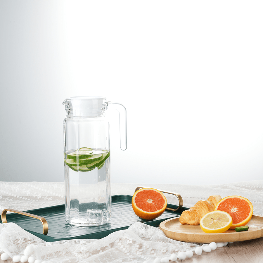 Cran Glass Pitcher with Lid - 35oz Cran Glass Pitcher with Lid - 35oz Mandaue Foam
