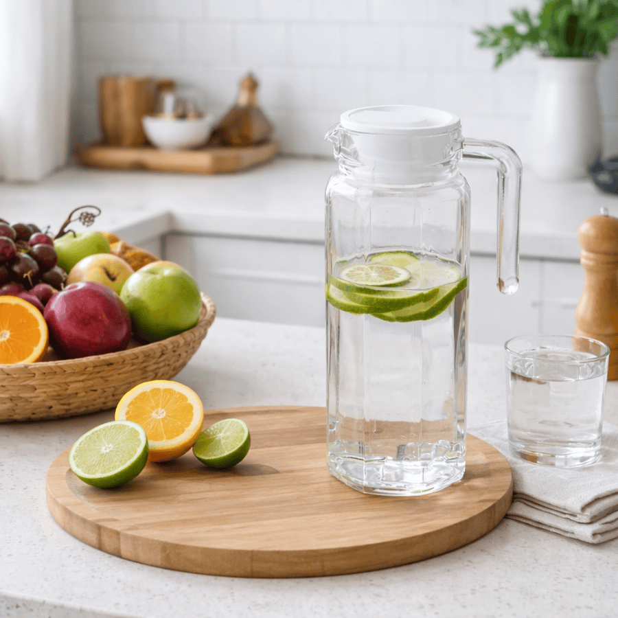 Cran Glass Pitcher with Lid - 35oz