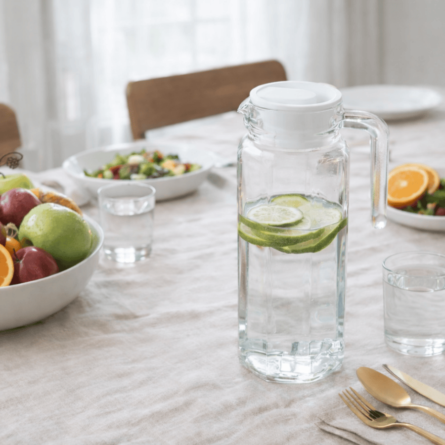 Cran Glass Pitcher with Lid - 35oz