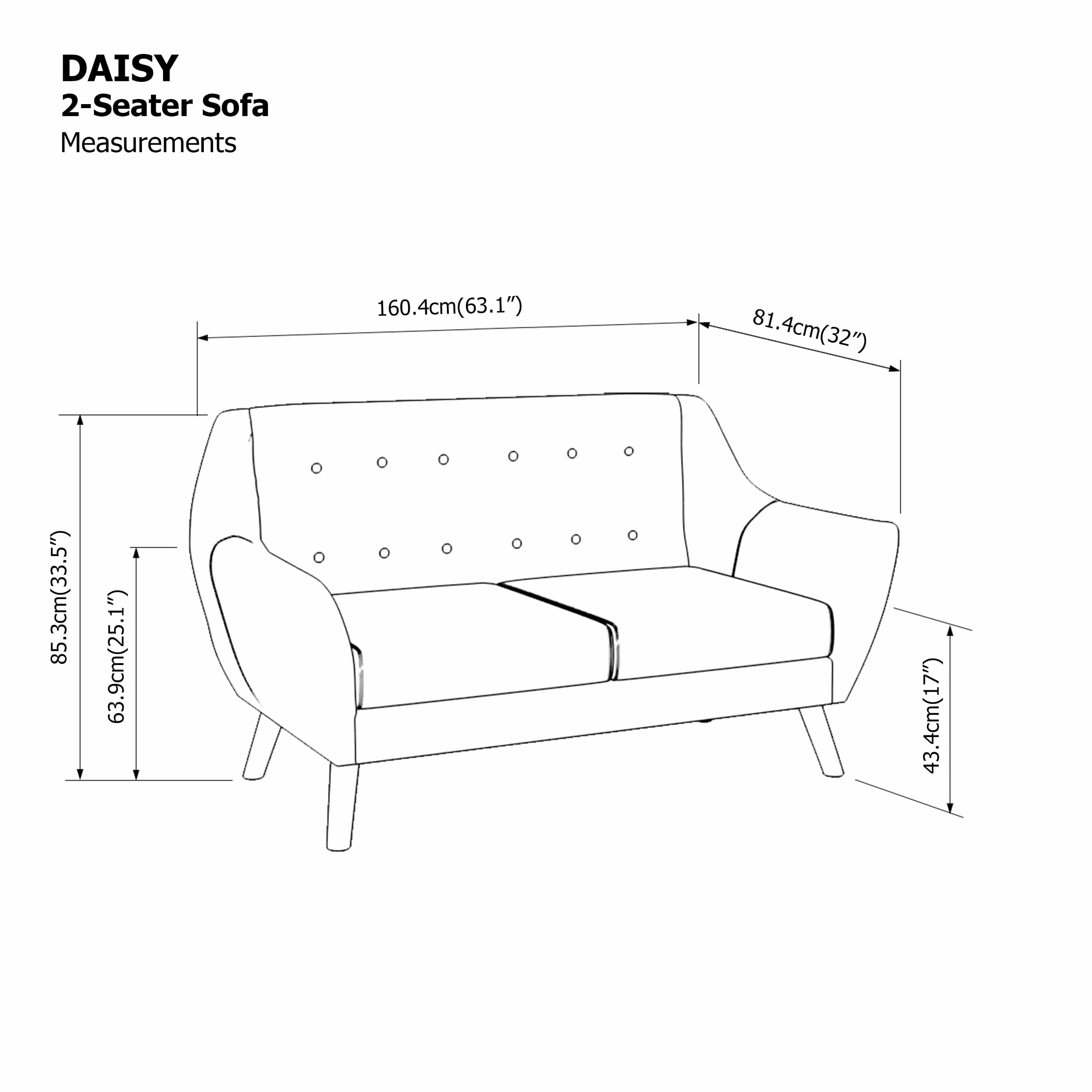 Daisy 2 Seater Sofa