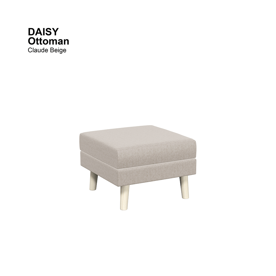 MORE DAISY OPTIONS Daisy Ottoman Daisy Ottoman Lux Claude Beige Mandaue Foam