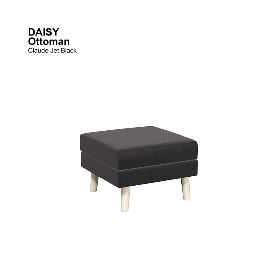 MORE DAISY OPTIONS Daisy Ottoman Daisy Ottoman Lux Claude Jet Black Mandaue Foam