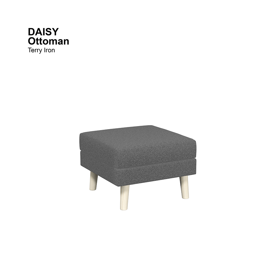 MORE DAISY OPTIONS Daisy Ottoman Daisy Ottoman Lux Terry Iron Mandaue Foam