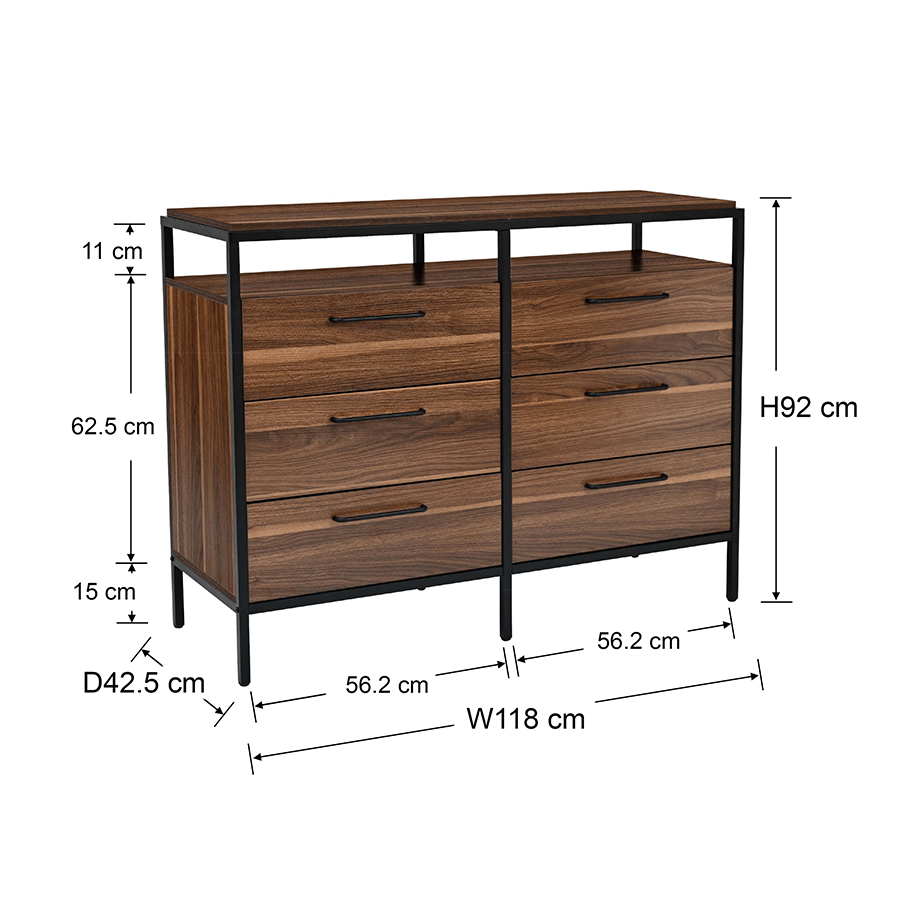 Debbie Chest of 6 Drawers
