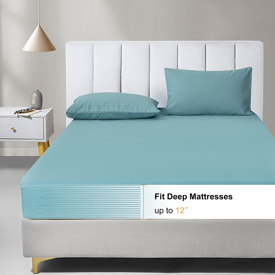 MORE DELUXE DUCK EGG LINEN OPTIONS Deluxe Duck Egg Plain 3pc Sheet Set Deluxe Duck Egg Plain 3pc Sheet Set Mandaue Foam