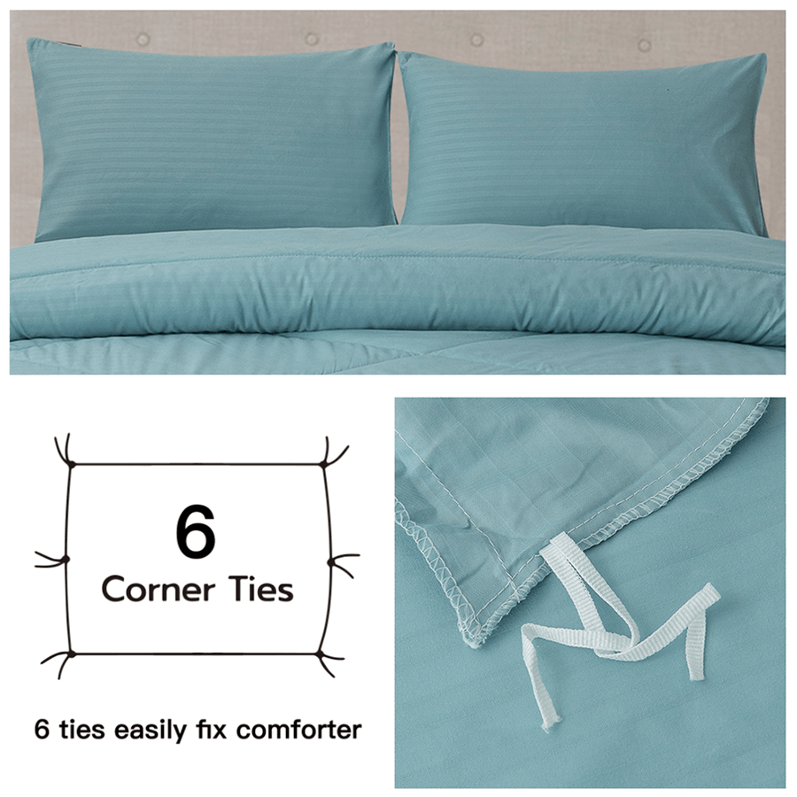MORE DELUXE DUCK EGG LINEN OPTIONS Deluxe Duck Egg Plain Bed in A Bag Deluxe Duck Egg Plain Bed in A Bag Mandaue Foam