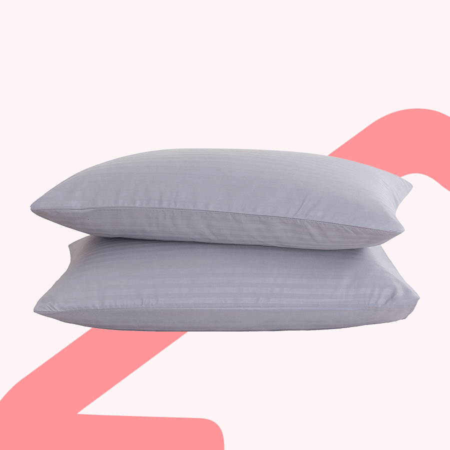 Deluxe Gray Plain Pillowcases - Main Image