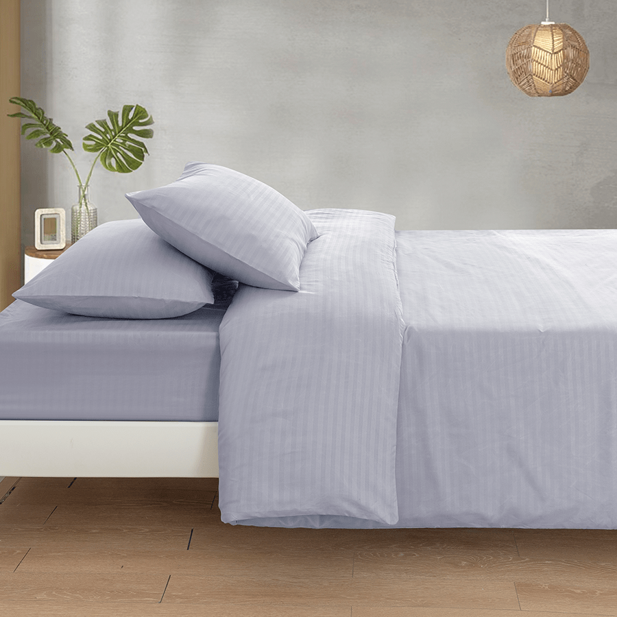 MORE DELUXE GRAY LINEN OPTIONS Deluxe Gray Plain Sheet 4pc Set Deluxe Gray Plain Sheet 4pc Set Mandaue Foam