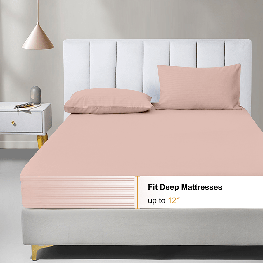 MORE DELUXE DUST LINEN OPTIONS Deluxe Rose Dust Plain 3pc Sheet Set Deluxe Rose Dust Plain 3pc Sheet Set Mandaue Foam