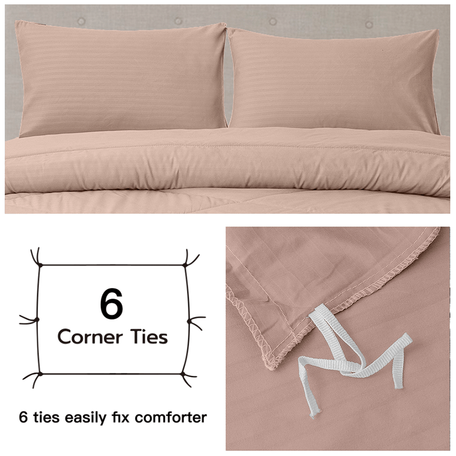 MORE DELUXE DUST LINEN OPTIONS Deluxe Rose Dust Plain Sheet 4pc Set Deluxe Rose Dust Plain Sheet 4pc Set Mandaue Foam