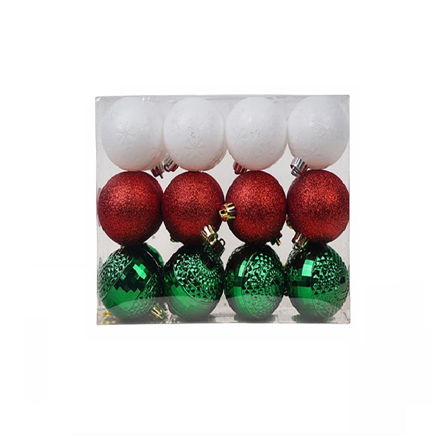 Ebenezer Asstd Ball Ornament 6cm , S/24
