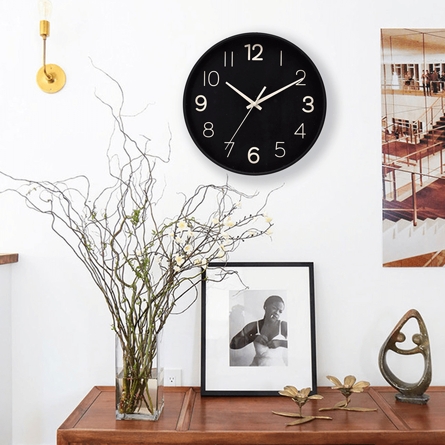 Edvin Black Wall Clock Edvin Black Wall Clock Mandaue Foam