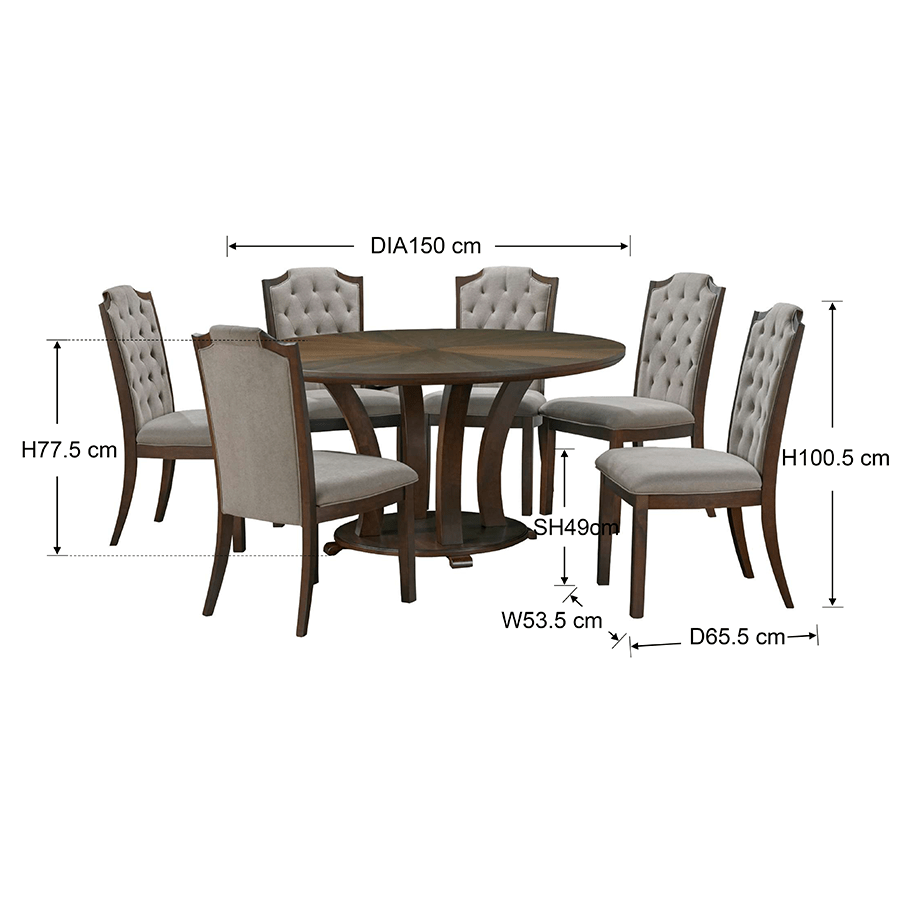 Elizabeth 6 Seater Dining Set Elizabeth 6 Seater Dining Set Mandaue Foam