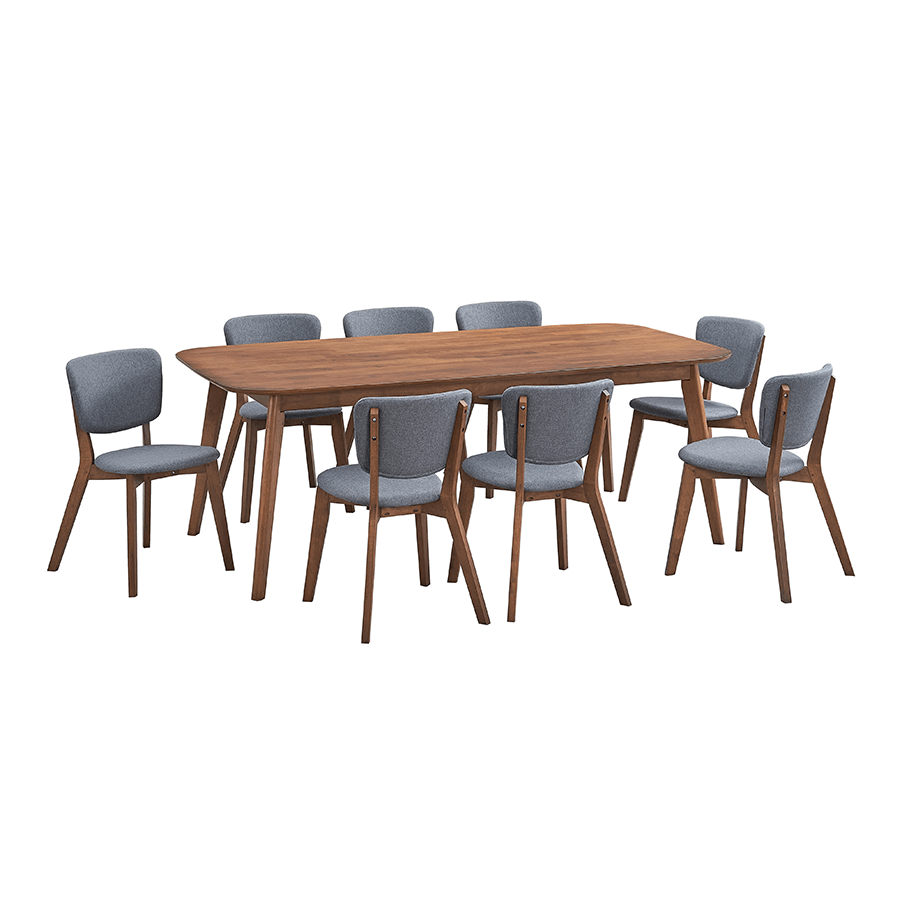 Elland + Jaden 8 Seater Dining Set Elland + Jaden 8 Seater Dining Set Cocoa + Pale Grey Mandaue Foam