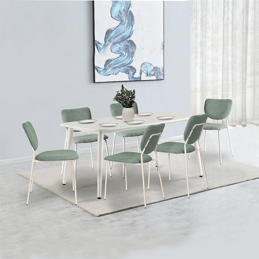 Ellie 6 Seater Dining Table Ellie 6 Seater Dining Table Beige Mandaue Foam