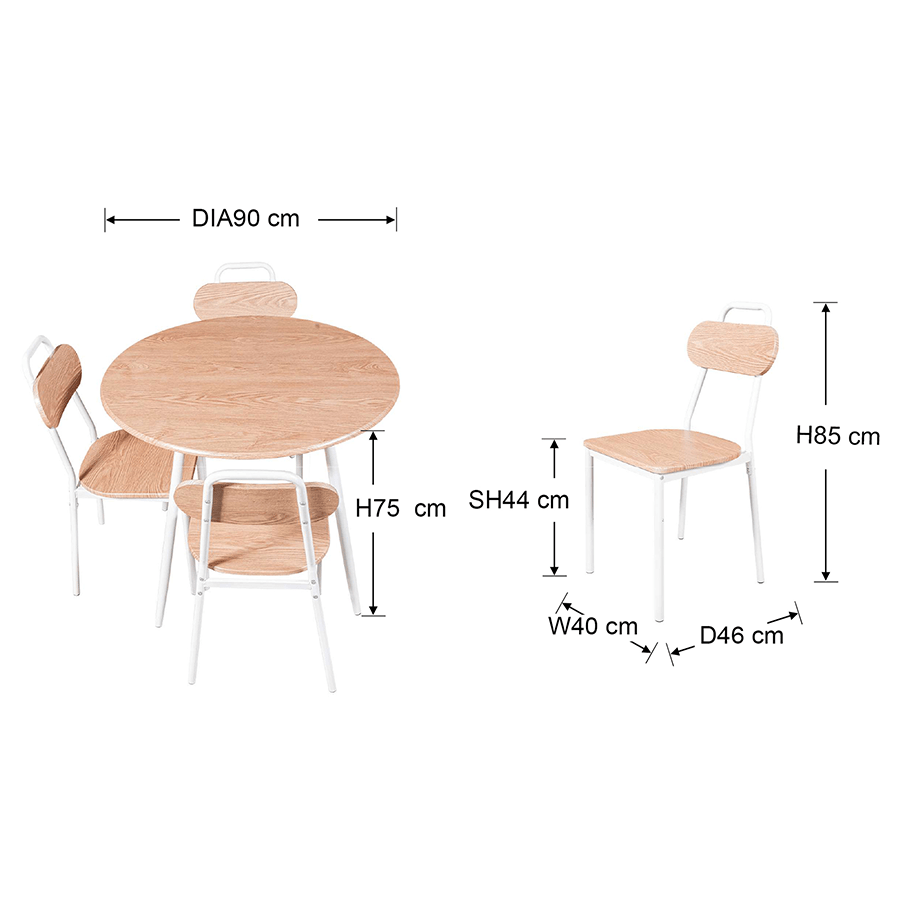 Elsie 4 Seater Round Dining Set Elsie 4 Seater Round Dining Set Mandaue Foam