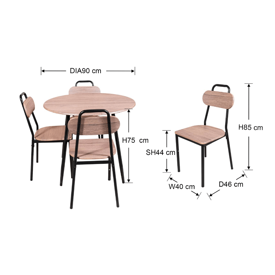 Elsie 4 Seater Round Dining Set Elsie 4 Seater Round Dining Set Mandaue Foam