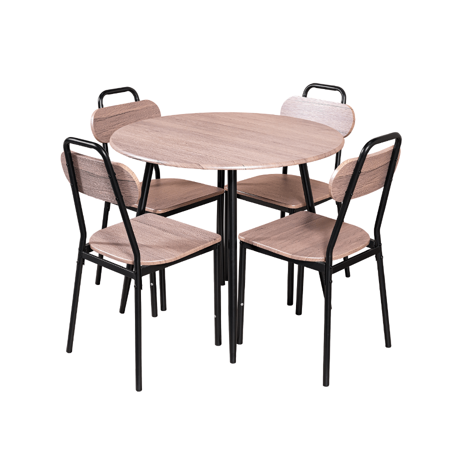 Elsie 4 Seater Round Dining Set Elsie 4 Seater Round Dining Set Walnut Mandaue Foam