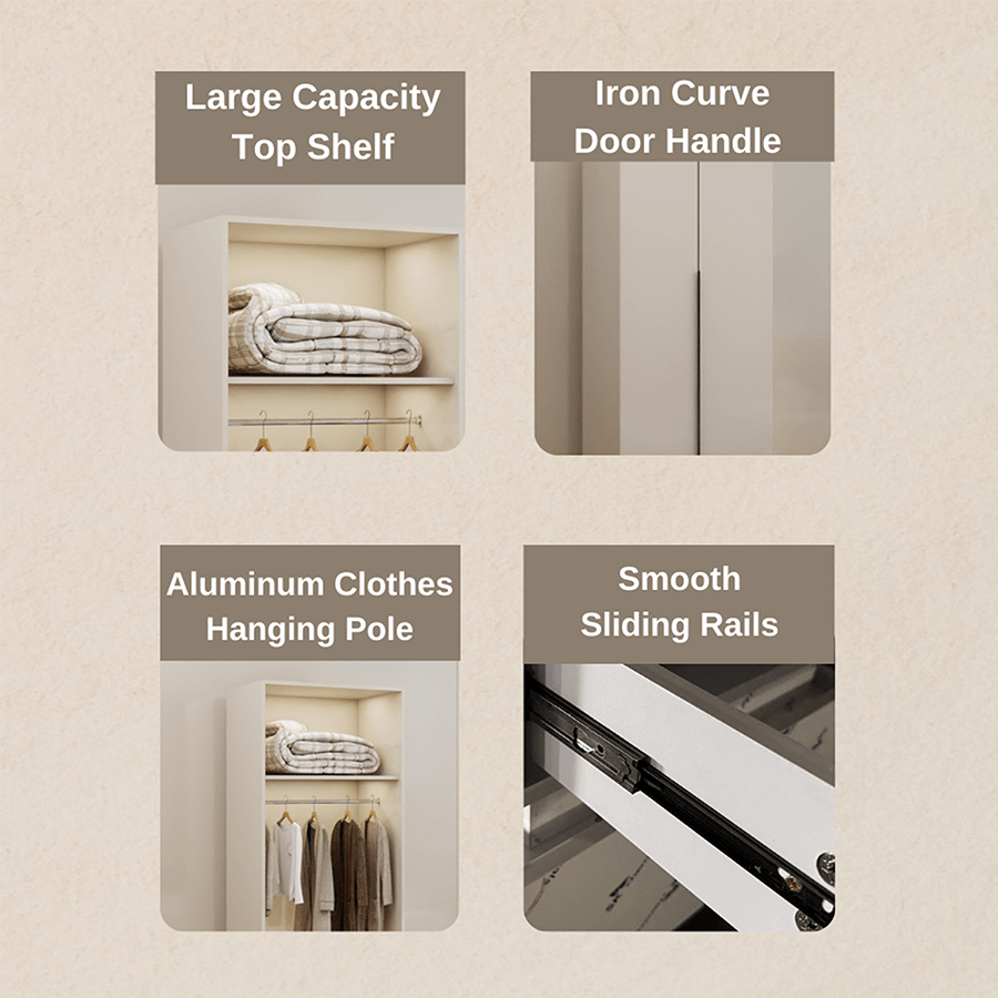 Emil 2 Door Hinge Wardrobe