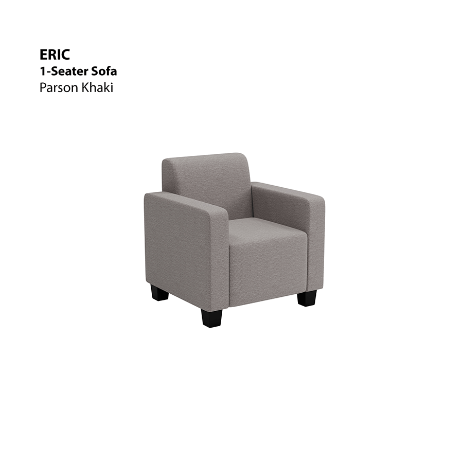 MORE ERIC OPTIONS Eric 1 Seater Sofa Eric 1 Seater Sofa Fabric Parson Khaki Mandaue Foam