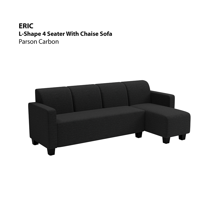 MORE ERIC OPTIONS Eric L-shape 4 Seat with Chaise (Right Facing) Sofa Eric L-shape 4 Seat with Chaise (Right Facing) Sofa Fabric Parson Carbon Mandaue Foam