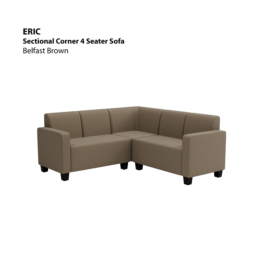 MORE ERIC OPTIONS Eric Sectional 4 Seat Corner Sofa Eric Sectional 4 Seat Corner Sofa Fabric Belfast Brown Mandaue Foam