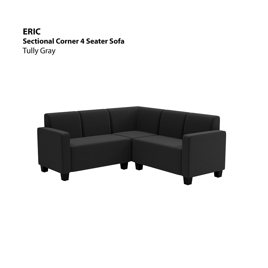 MORE ERIC OPTIONS Eric Sectional 4 Seat Corner Sofa Eric Sectional 4 Seat Corner Sofa Leatherette Tully Gray Mandaue Foam