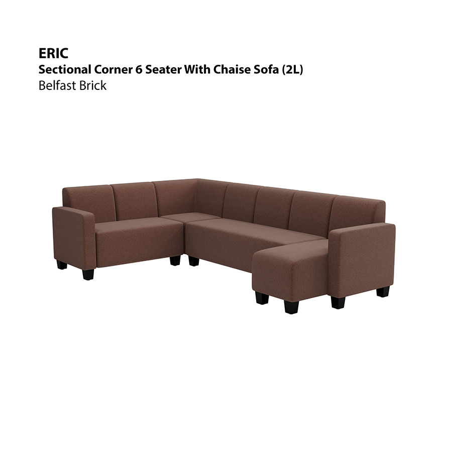 MORE ERIC OPTIONS Eric Sectional 6 Seat with Chaise (2L) Sofa Eric Sectional 6 Seat with Chaise (2L) Sofa Fabric Belfast Brick Mandaue Foam