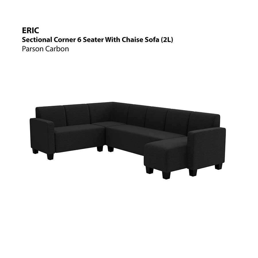 MORE ERIC OPTIONS Eric Sectional 6 Seat with Chaise (2L) Sofa Eric Sectional 6 Seat with Chaise (2L) Sofa Fabric Parson Carbon Mandaue Foam