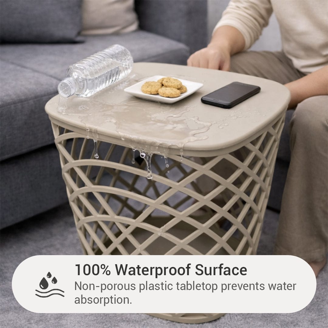 Evie Beige Storage Table