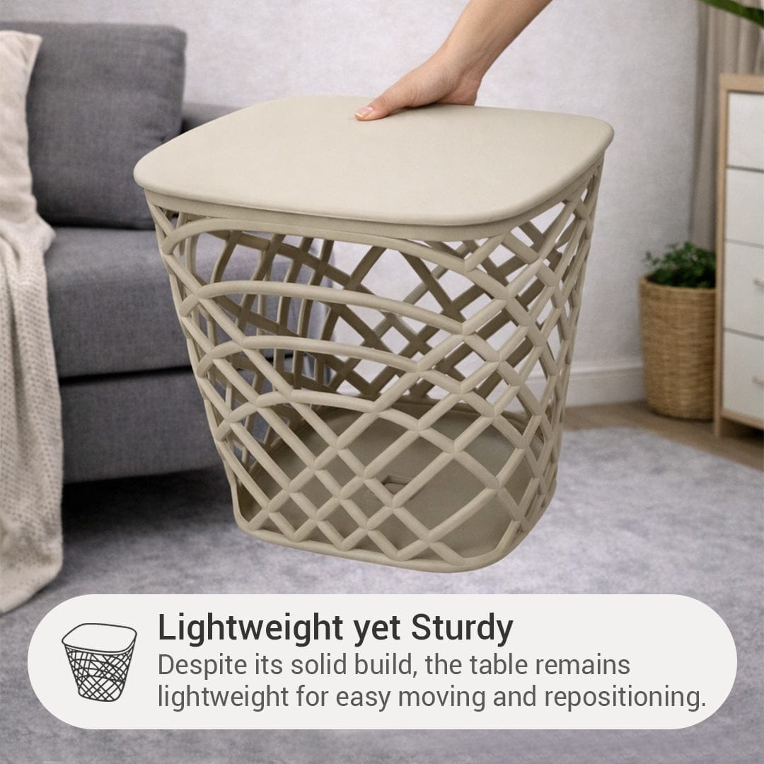 Evie Beige Storage Table