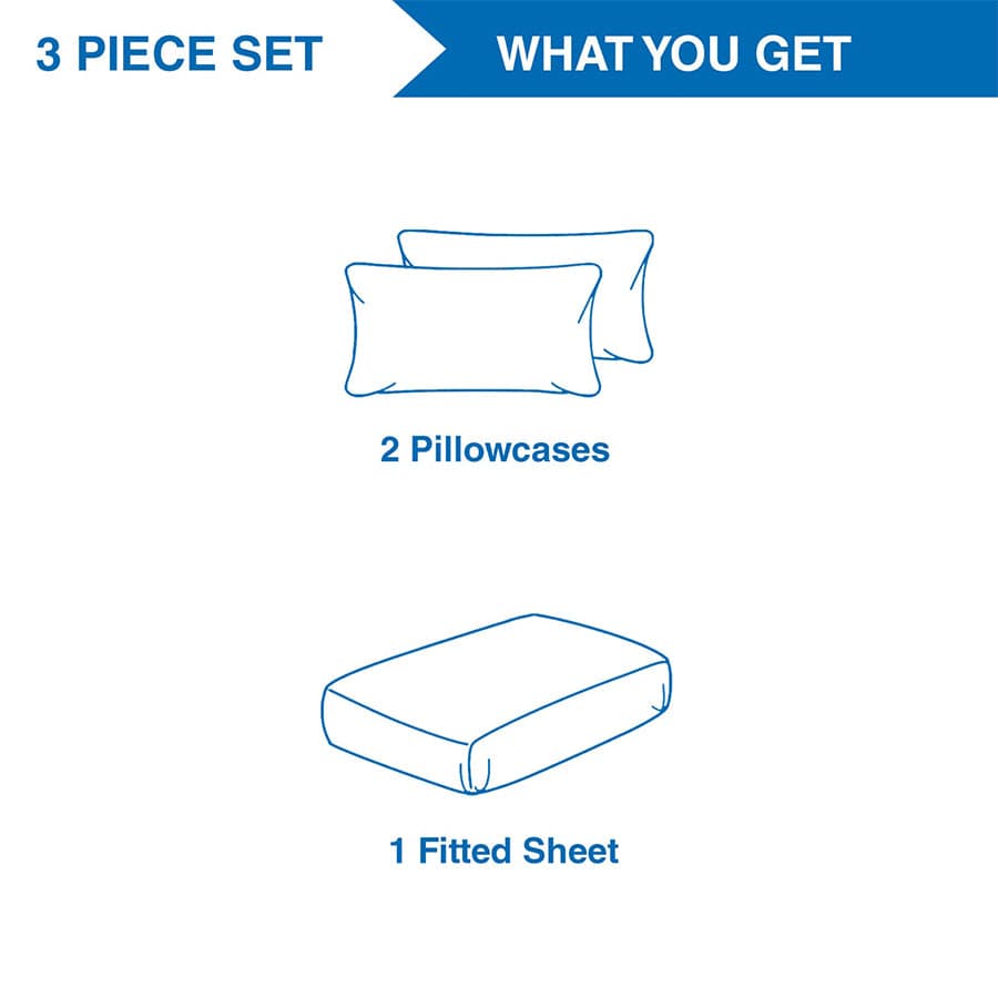 Evie Printed Kids 3pc Twin Sheet Set