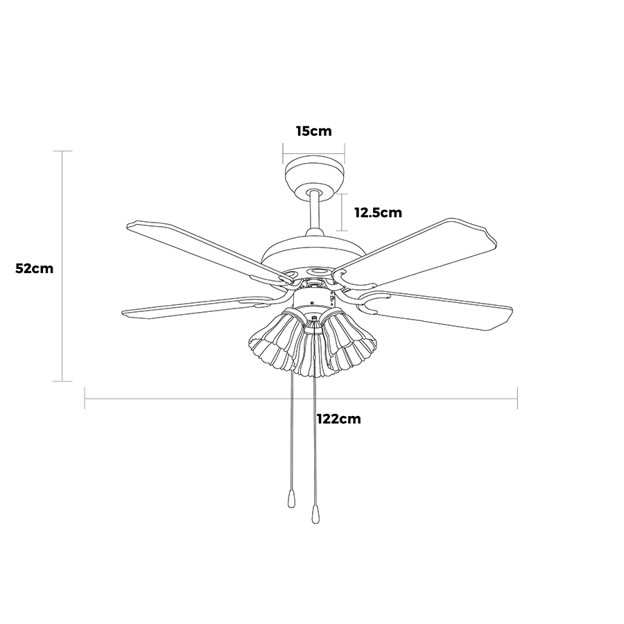 Falko Ceiling Fan with Pull Chain Falko Ceiling Fan with Pull Chain Mandaue Foam